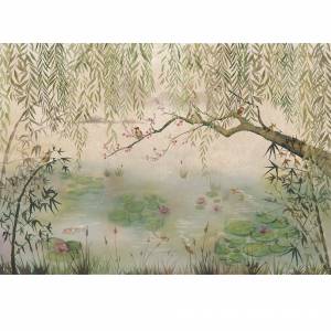 Papier peint Panoramique Lotus en Vinyle