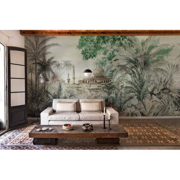 Papier peint Panoramique Taj Mahal Gold&Silver