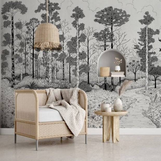 Papier peint Panoramique sur mesure La Biche Aux Bois