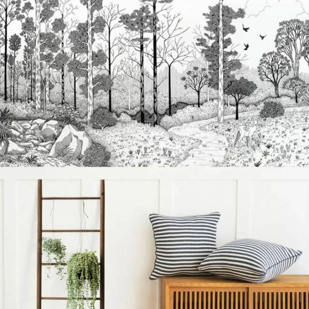 Papier peint Panoramique sur mesure La Biche Aux Bois