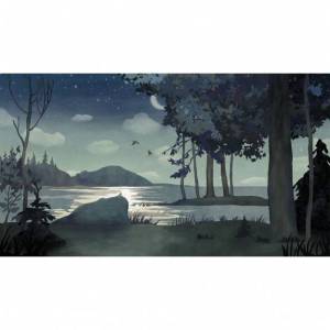 Papier peint Panoramique sur mesure Au clair de la Lune