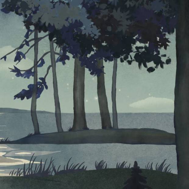 Papier peint Panoramique sur mesure Au clair de la Lune