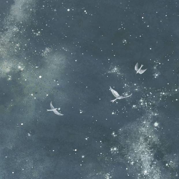 Papier peint Panoramique sur mesure Les amours de Lindou et l'aurore boréale