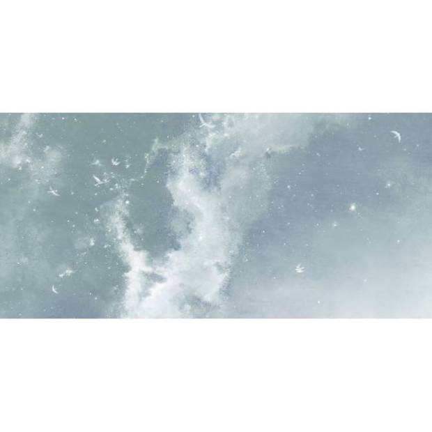 Papier peint Panoramique sur mesure Les amours de Lindou et l'aurore boréale