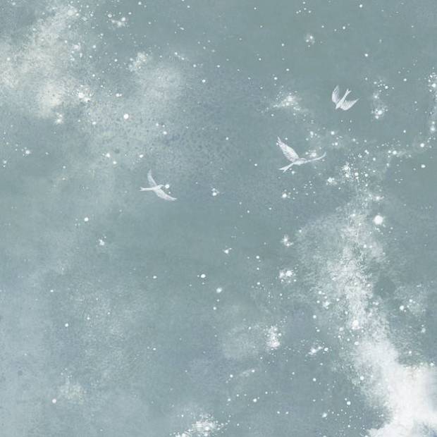 Papier peint Panoramique sur mesure Les amours de Lindou et l'aurore boréale