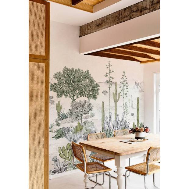 Papier peint panoramique sur mesure Succulentes