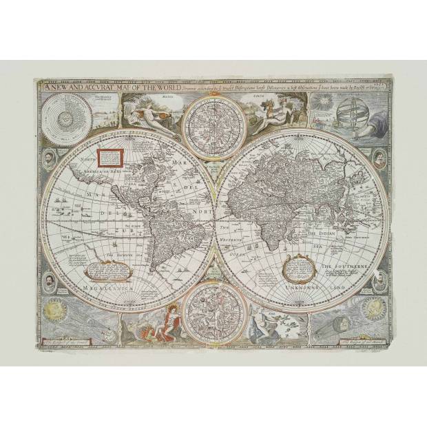 Panoramique Historical Map en Lin