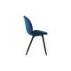 Beetle Dining Chair - Fully Upholstered, Black Plastic Base