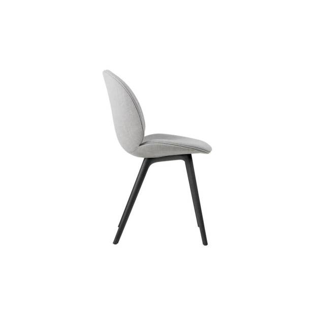 Beetle Dining Chair - Fully Upholstered, Black Plastic Base