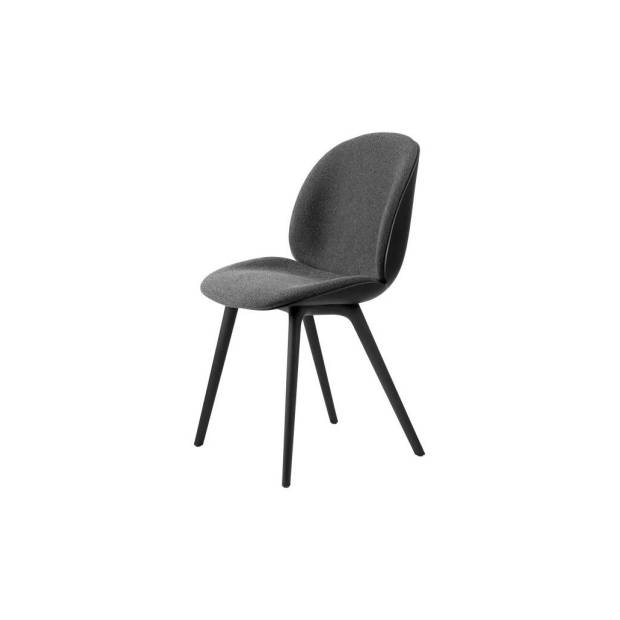 Beetle Dining Chair - Front Upholstered, Black Plastic Base