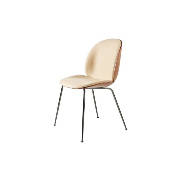 Beetle Dining Chair 3D Veneer - Front Upholstered coque Noyer