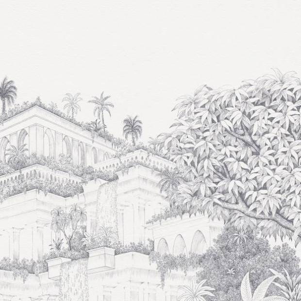 Papier peint Panoramique sur mesure Jardin Suspendu