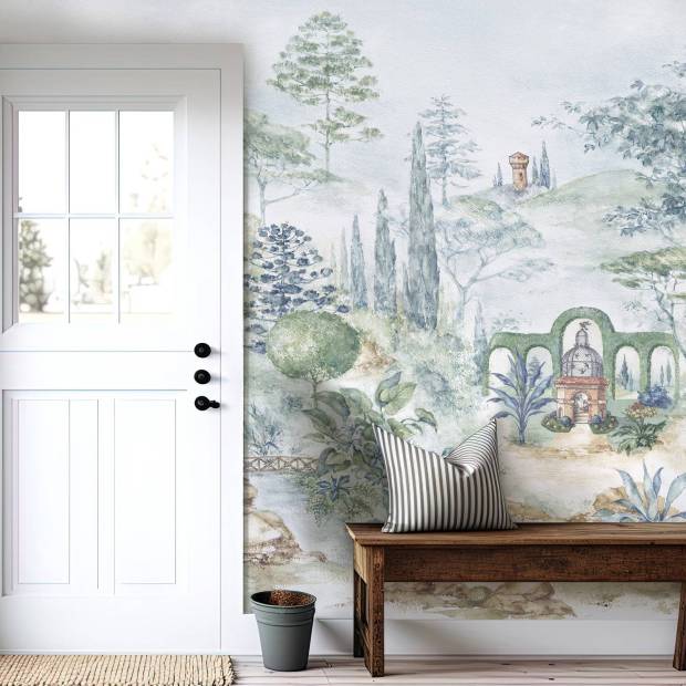 Papier peint Panoramique sur mesure Jardin Italien