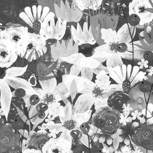 Papier peint Panoramique sur mesure Jardin Fleuri