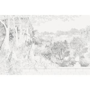 Papier peint Panoramique sur mesure Jardin de Famille