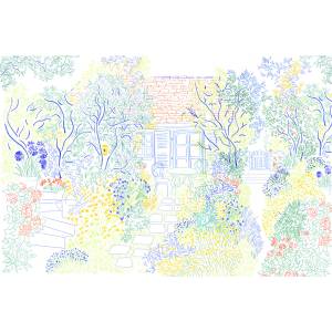 Papier peint Panoramique sur mesure Coin de Jardin