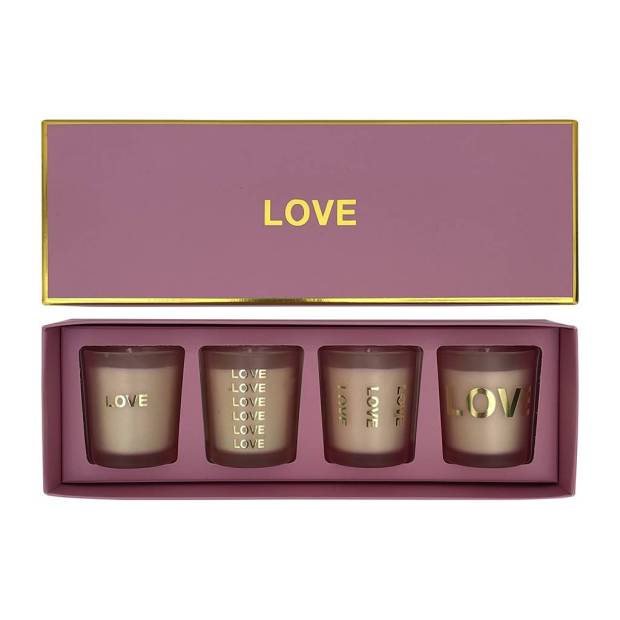 Coffret de 4 bougies message