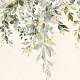 Papier peint Panoramique sur mesure Fleurs suspendues