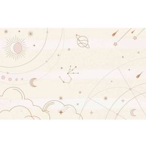 Papier peint Panoramique sur mesure Pink Constellation