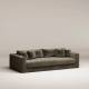Canapé Bellechasse light 4 places - tissu velours brut