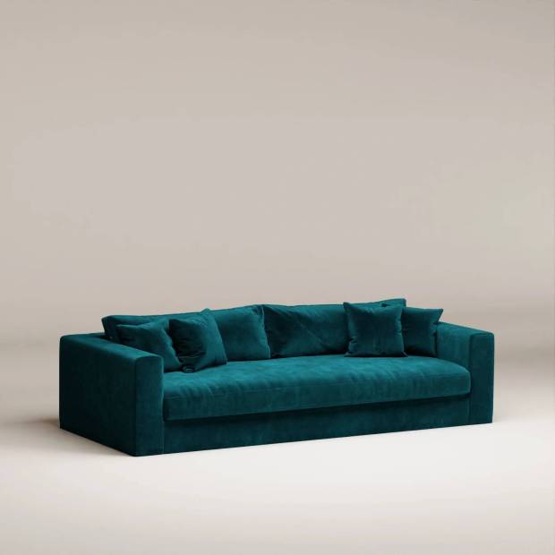 Canapé Bellechasse light 4 places - tissu velours brut