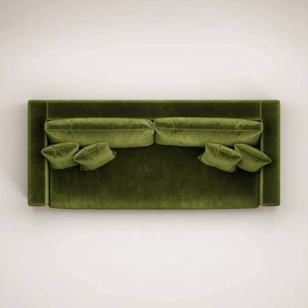 Canapé Bellechasse light 4 places - tissu velours brut