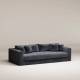 Canapé Bellechasse light 4 places - tissu velours brut