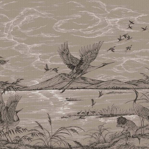 Papier peint Panoramique Heron's Poetry en intissé