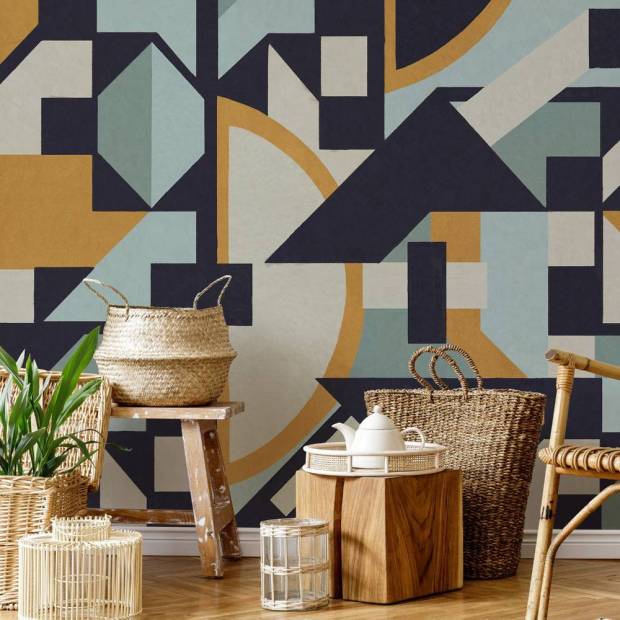 Papier peint Panoramique sur mesure Geo Deco en Vinyle