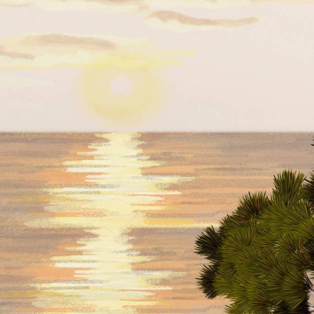 Papier peint Panoramique sur mesure Littoral en intissé