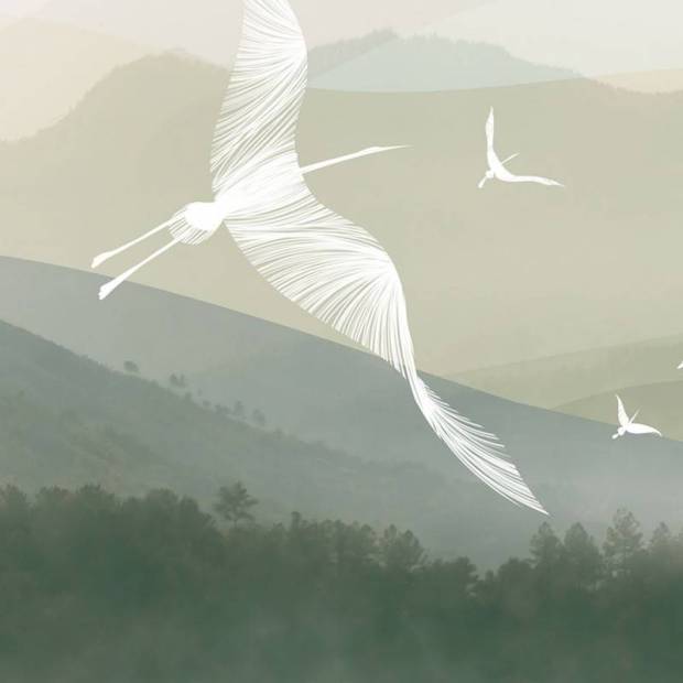 Papier peint panoramique sur mesure Migration en intissé