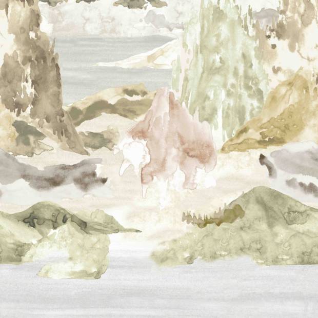 Papier peint Lunar landscape Sisal