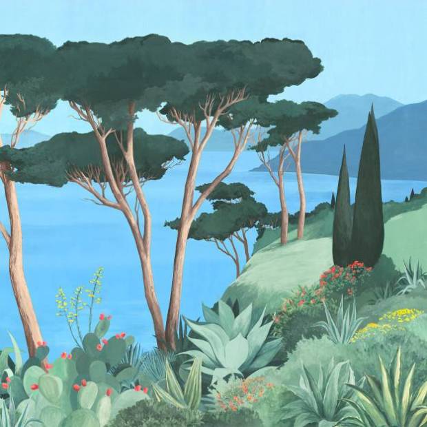 Papier peint Panoramique sur mesure Lago In Fiore en intissé