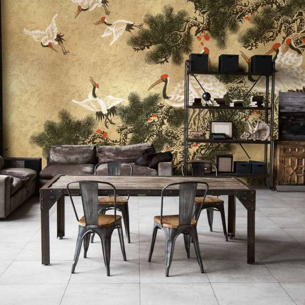 Papier peint panoramique Ukiyo Gold&Silver