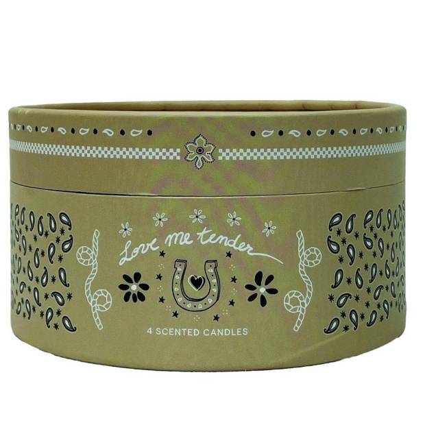 Coffret de 4 bougies Bandana