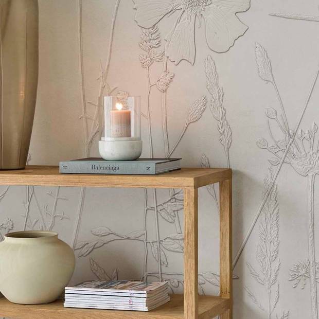 Papier peint Panoramique Silhouette Flowers Mural