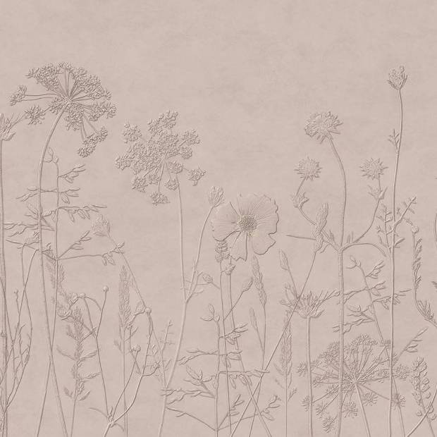 Papier peint Panoramique Silhouette Flowers Mural