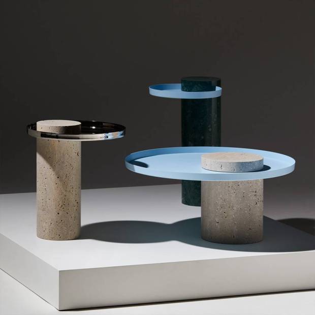 Table d'appoint Salute Low Travertin