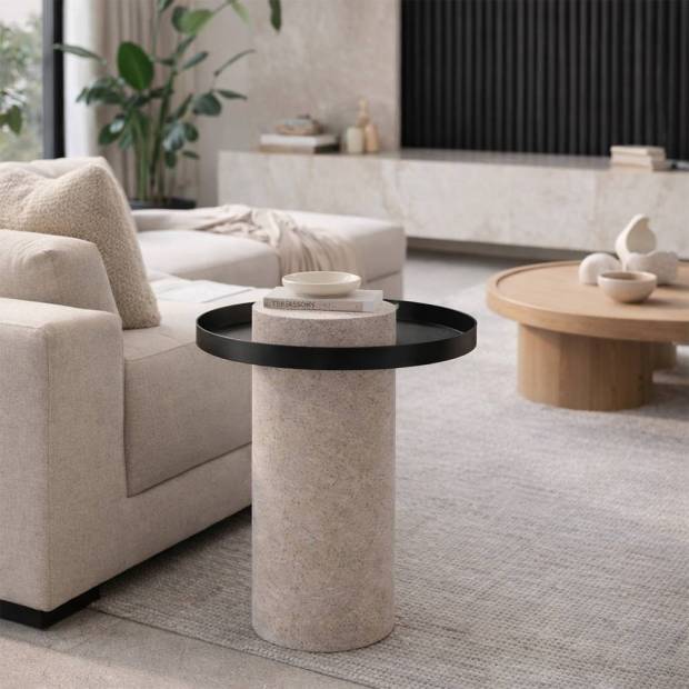 Table d'appoint Salute medium travertin