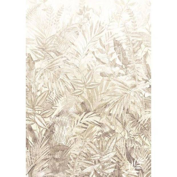 Papier peint Panoramique Linen Leaves Mural