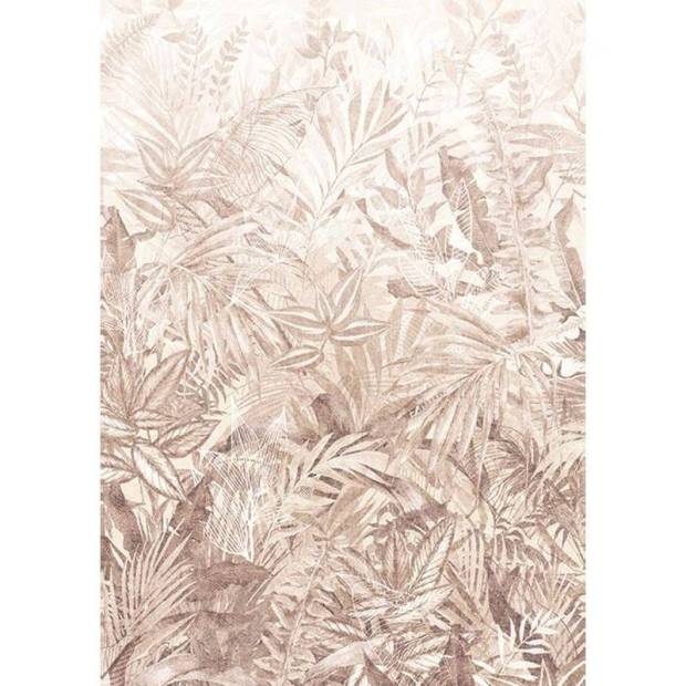 Papier peint Panoramique Linen Leaves Mural