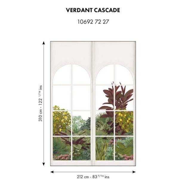 Papier Peint Panoramique Verdant Cascade