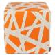 Pouf Cubique Nastri Surpiqures Contrastantes