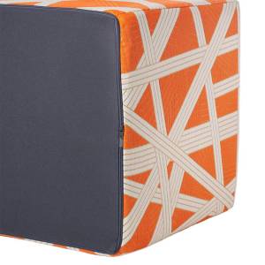 Pouf Cubique Nastri Surpiqures Contrastantes