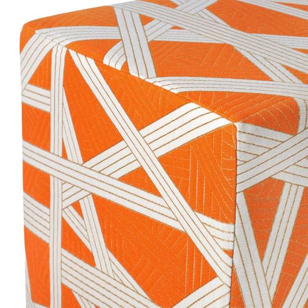 Pouf Cubique Nastri Surpiqures Contrastantes