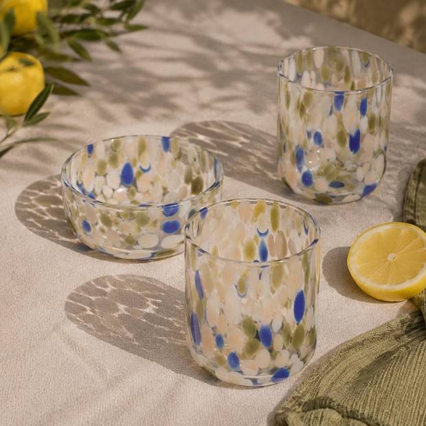 Verre Gobelet Moucheté