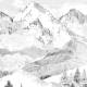 Papier peint panoramique sur mesure Les Cimes