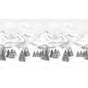 Papier peint panoramique sur mesure Les Cimes