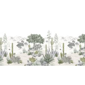 Papier peint panoramique sur mesure Succulentes