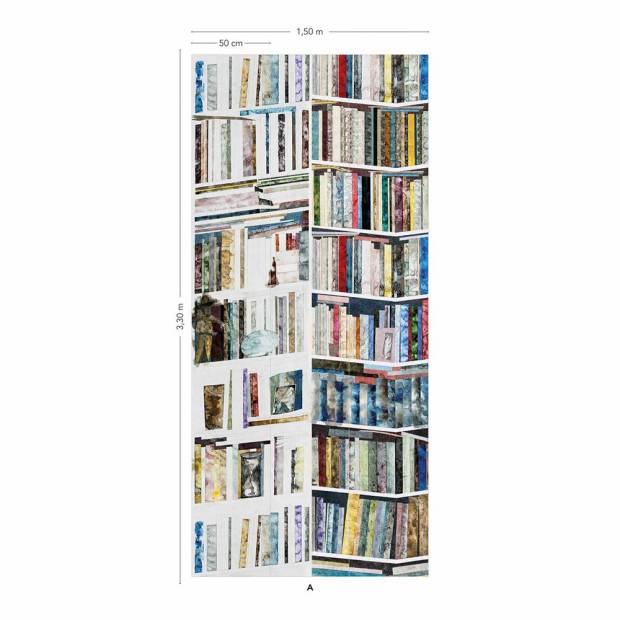 Papier Peint Panoramique Bibliothèque (S)